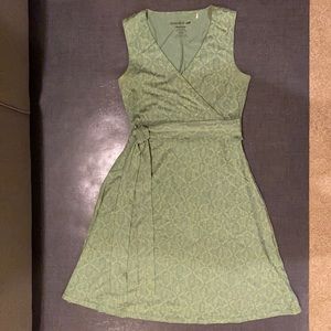 Toad & Co Cue Dress - Olive Green Faux Wrap Dress